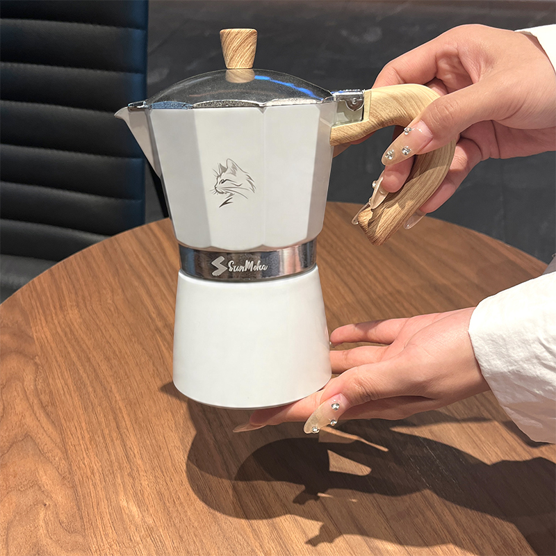 Moka Pot Stove - หม้อโมก้าพอท 3/6 ถ้วย - เครื่องชงกาแฟเอสเพรสโซแบบอิตาลีสำหรับเตาแก๊สและเตาไฟฟ้า, เครื่องชงกาแฟแบบคลาสสิก