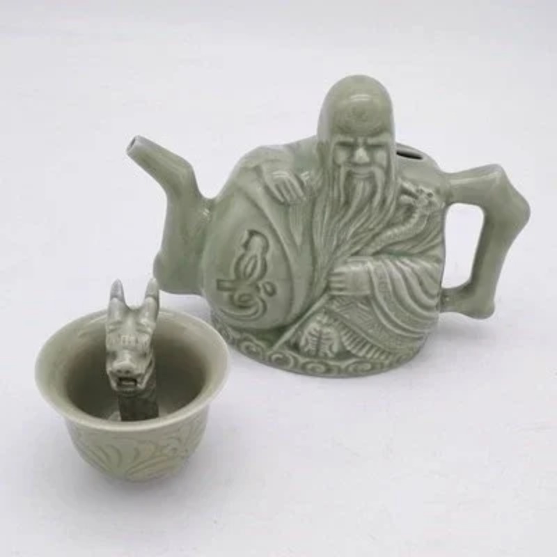 Coffee Tea & Espresso Appliances - กาน้ำชาเซรามิก Trick Teapot สำหรับดื่มกาแฟและชา ภาชนะดื่มแบบแฮนด์เมด ใช้ได้ทั้งสำหรับไวน์และกาแฟ