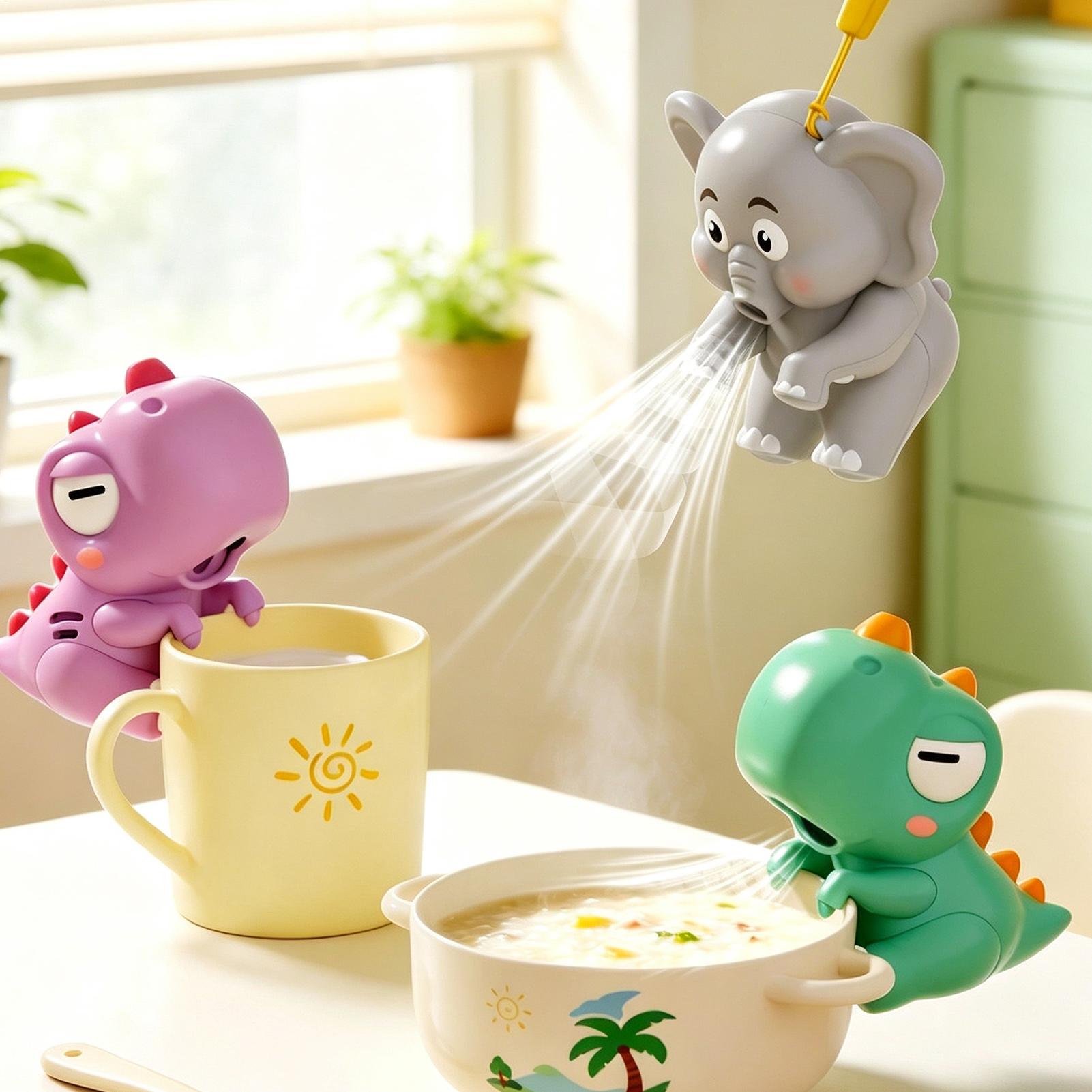 Xbloom Coffee Tea - พัดลมมินิแบบหนีบ รูปถ้วยน่ารัก ใหม่ สำหรับทำความเย็นอาหาร พัดลมเป่าลม ดีไซน์การ์ตูนน่ารัก