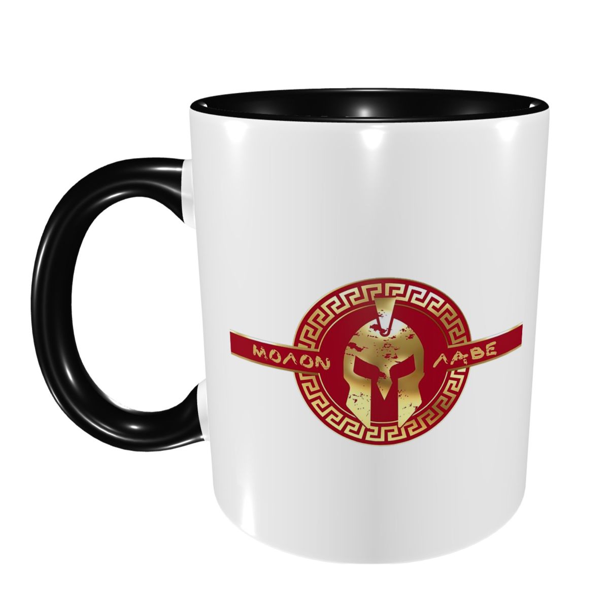 Coffee Tea Name - แก้วเซรามิคลายโลโก้หมวกนักรบสปาร์ตัน สปาร์ตัน วอร์ริเออร์ แก้วกาแฟตลกๆ แก้วชา แก้วนม