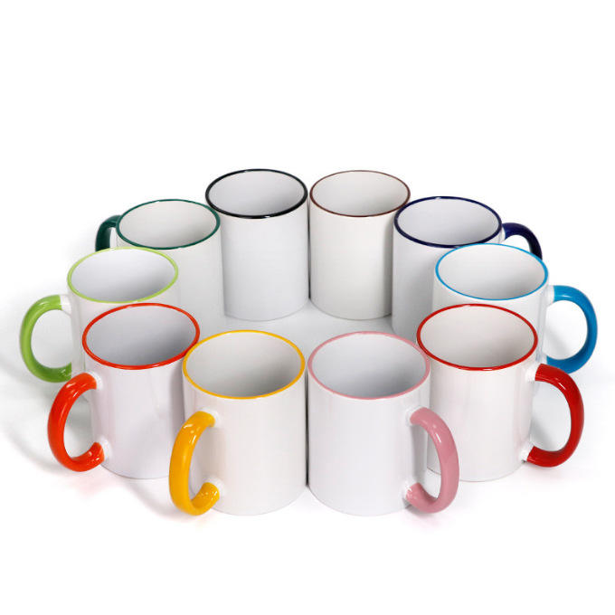 Coffee Tea Images - SCCFMM ชุดแก้วเซรามิกเปล่าสำหรับพิมพ์ลายแบบระเหิด 3 ใบ ขนาด 11