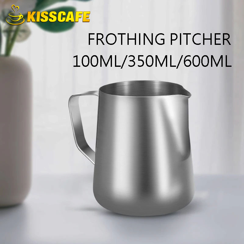 Barista Milk Jug - เหยือกตีฟองนมภาชนะสแตนเลส 100ML 350ML 600ML เหยือกตีฟองถ้วยกาแฟ LATTE