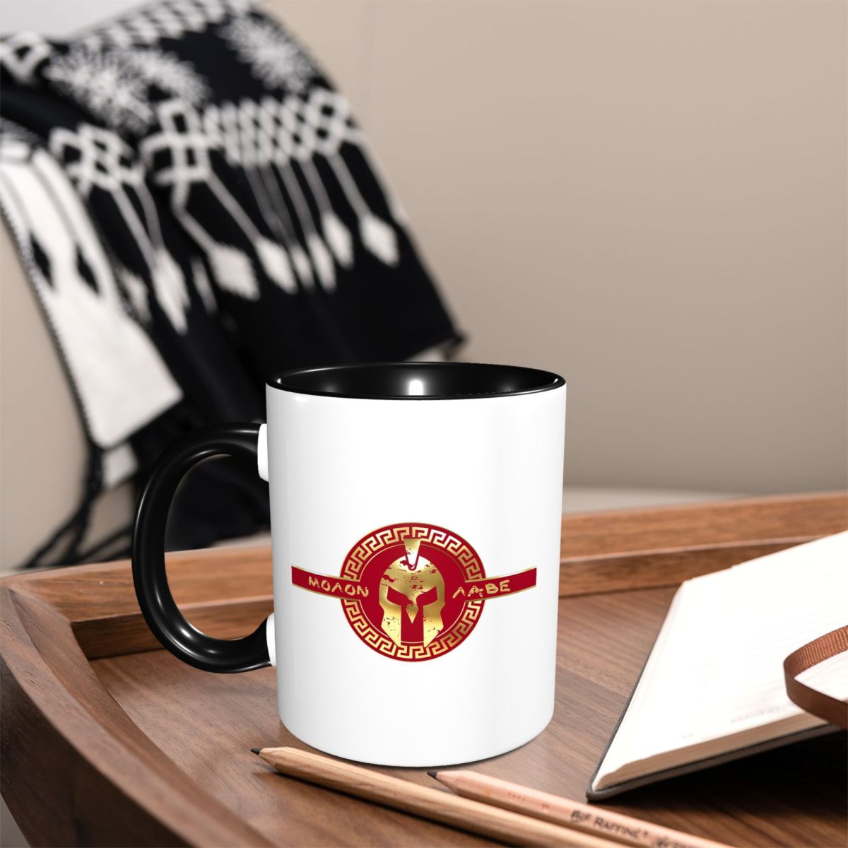 แก้วเซรามิคลายโลโก้หมวกนักรบสป - Coffee Tea Name บทวิจารณ์และราคา