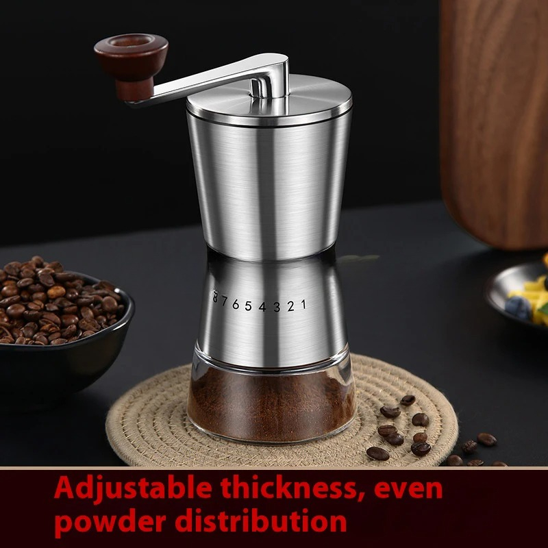 เครื่องบดกาแฟแบบพกพาปรับระดับไ - Burr Hand Grinder บทวิจารณ์และราคา