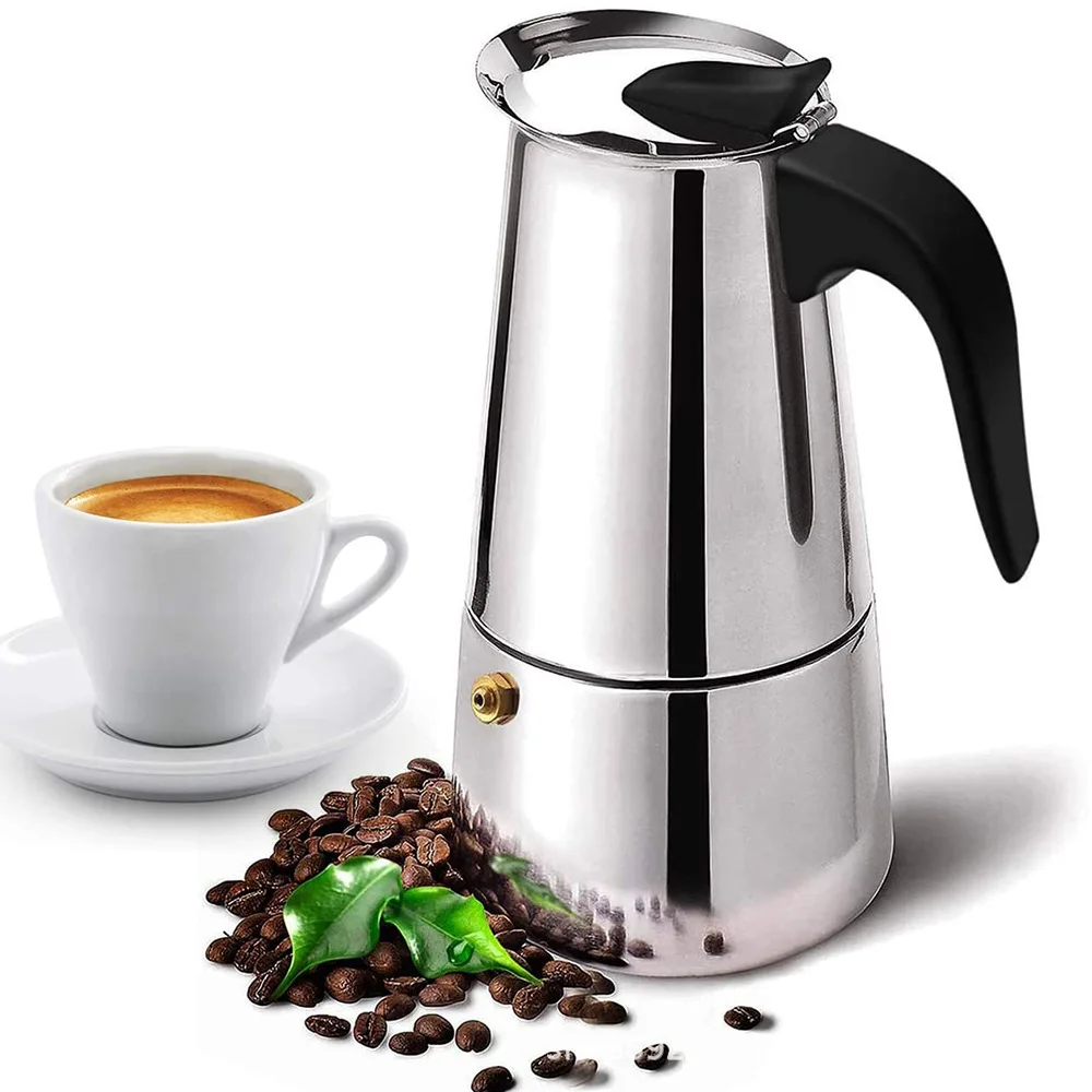 พรีเมี่ยมสแตนเลสเครื่องชงกาแฟ  - Moka Pot Stove บทวิจารณ์และราคา