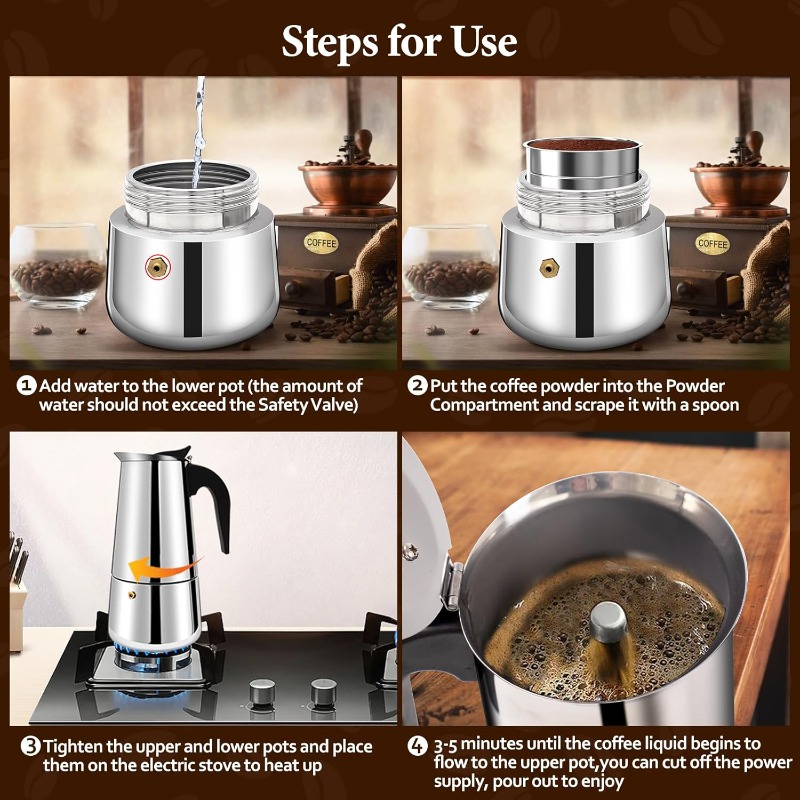 หม้อกาแฟโมคค่า 6 ถ้วย สเตนเลสส - Moka Pot Stove บทวิจารณ์และราคา