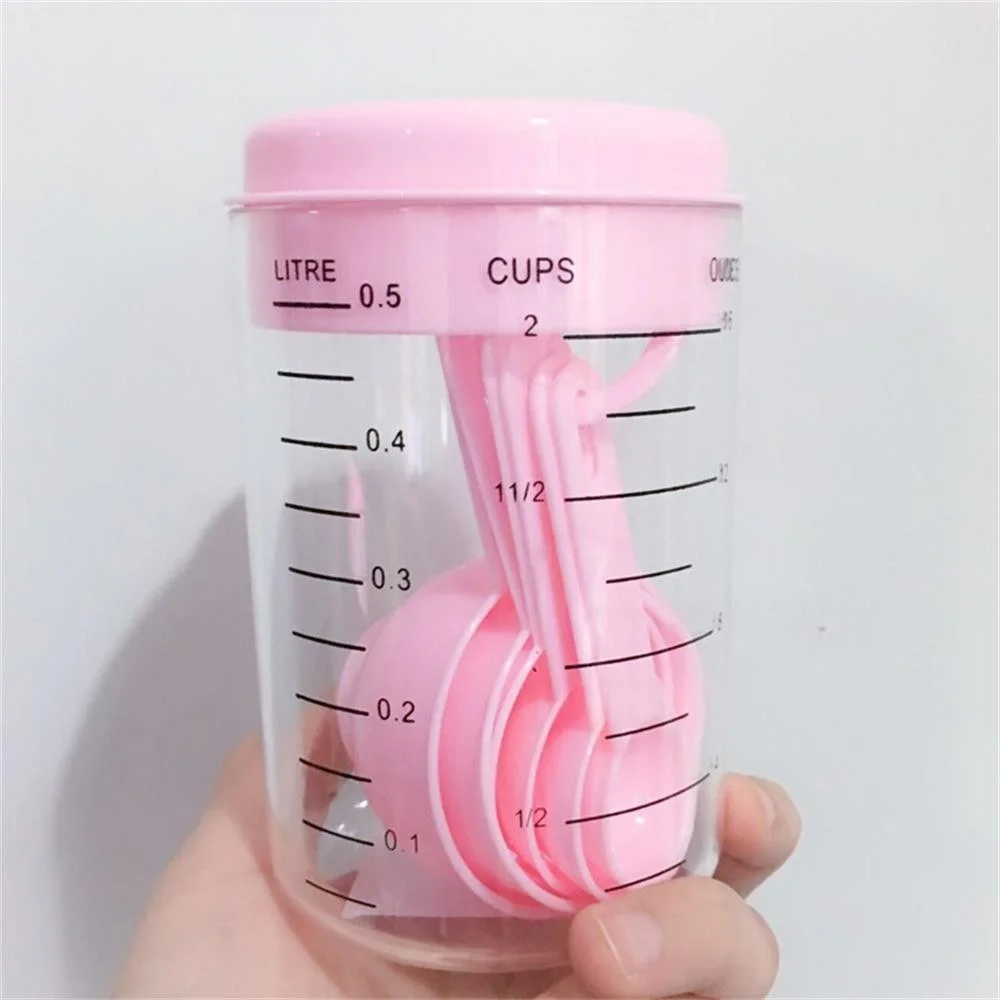 7 ชิ้น/เซ็ตถ้วยตวงพลาสติกและช้ - Coffee Tea And Sugar Set บทวิจารณ์และราคา