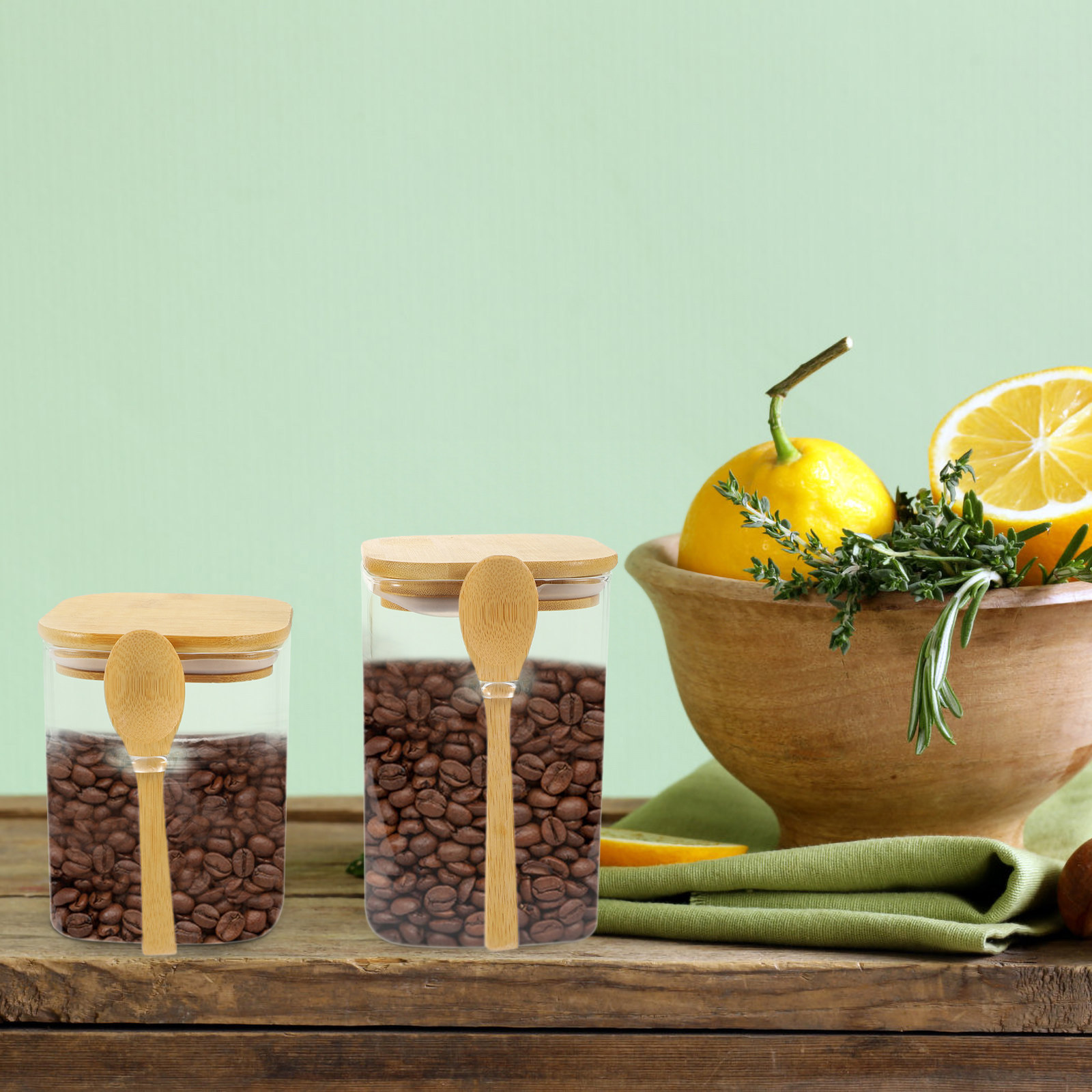 ชุดภาชนะแก้วสำหรับเก็บกาแฟแบบแ - Coffee Tea Sugar บทวิจารณ์และราคา