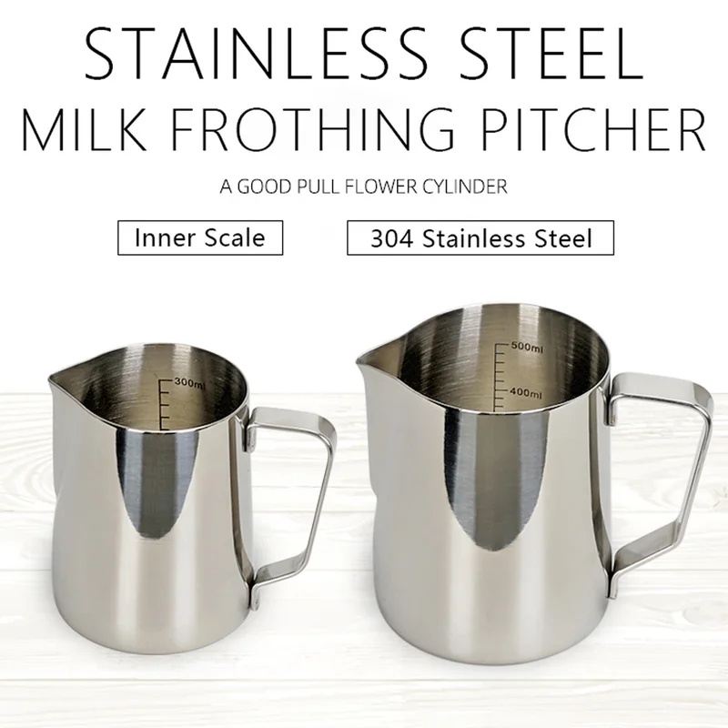 เหยือกตีฟองนมสแตนเลสพร้อมสเกล  - Barista Milk Jug บทวิจารณ์และราคา