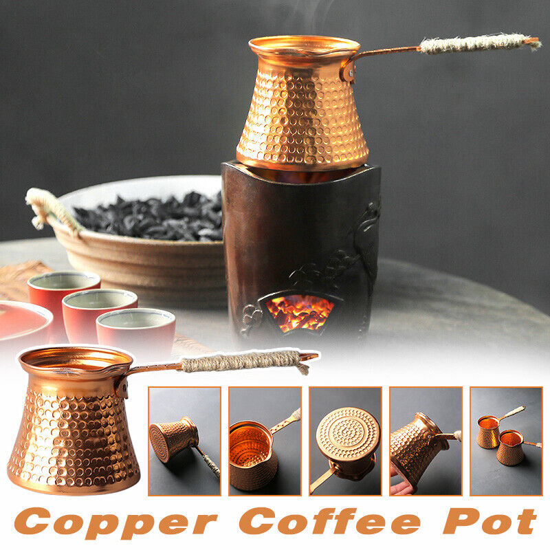 กาแฟหม้อทองแดงโบราณทองแดงตุรกี - Moka Pot Stove บทวิจารณ์และราคา