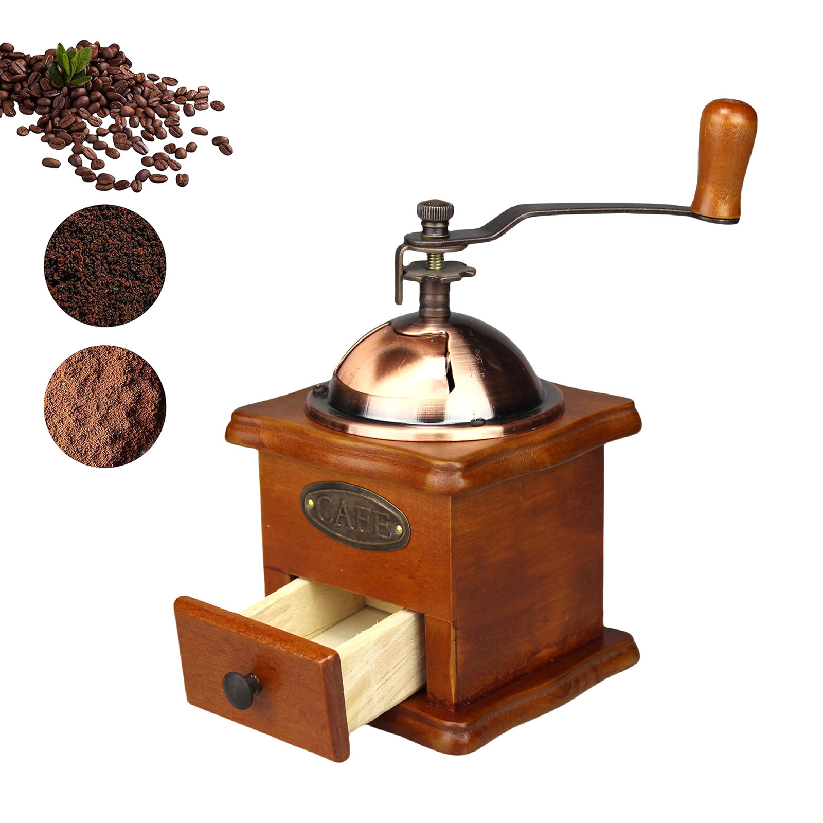 เครื่องบดกาแฟมือหมุนโบราณ แบบค - Burr Hand Grinder บทวิจารณ์และราคา