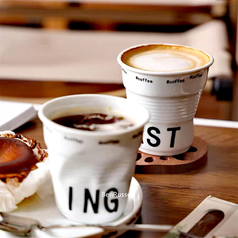 แก้วกาแฟแก้วกาแฟเซรามิกโอริกาม - Coffee Tea Name บทวิจารณ์และราคา
