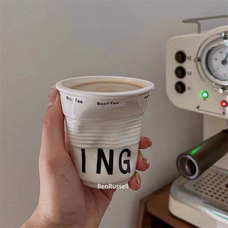 แก้วกาแฟแก้วกาแฟเซรามิกโอริกาม - Coffee Tea Name บทวิจารณ์และราคา