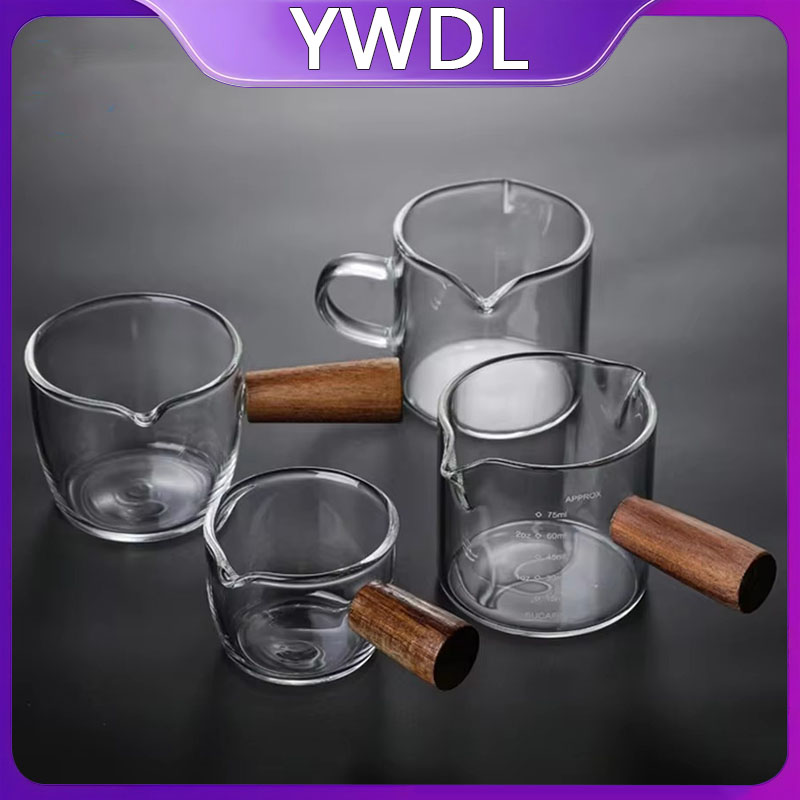 50-250ml ไม้ Handle แก้ว Espre - Barista Milk Jug บทวิจารณ์และราคา